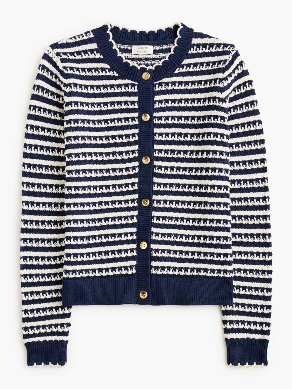 NWT J.Crew Factory Pointelle Cardigan Sweater